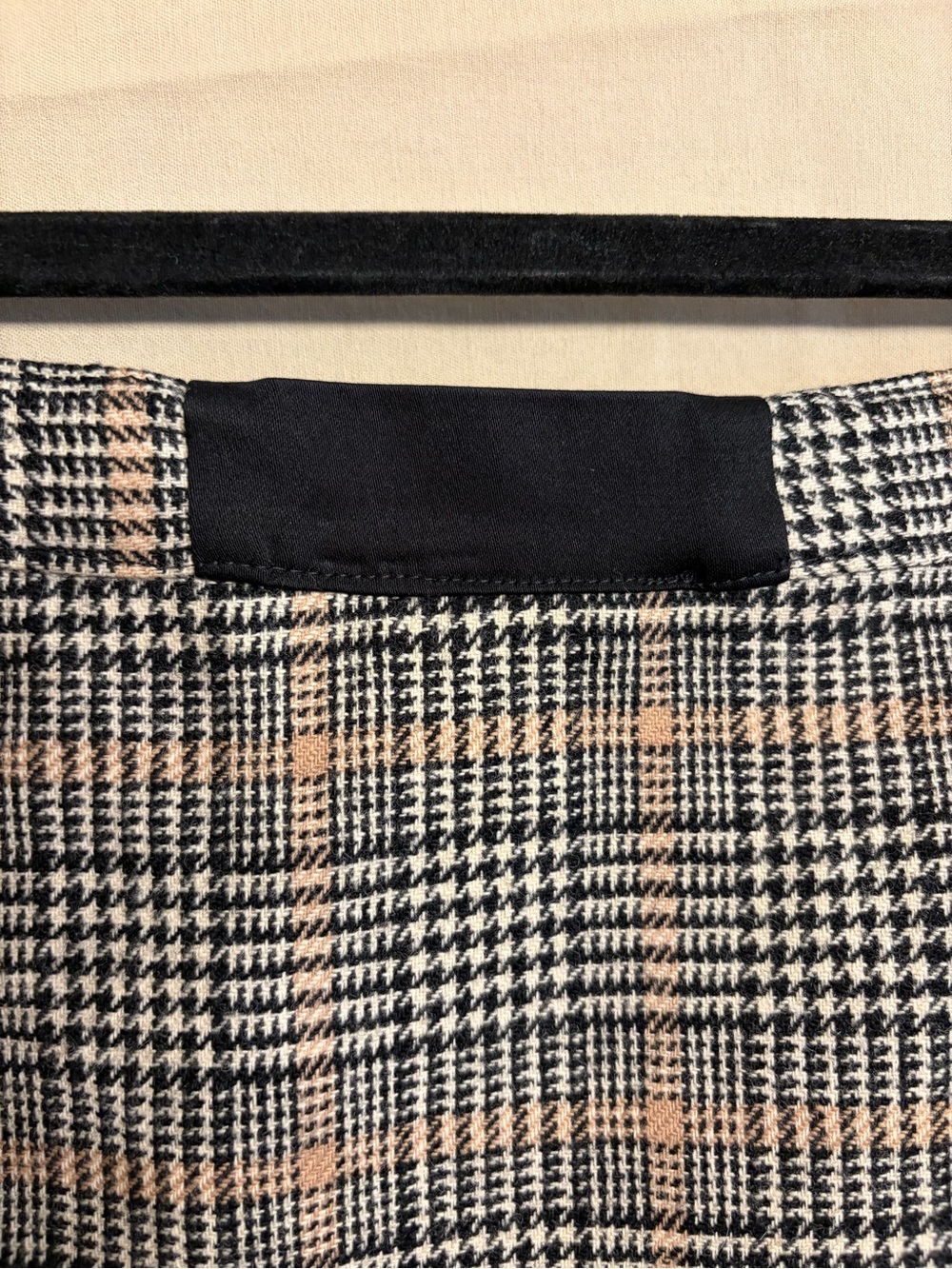 Vintage Pendleton Beige/Black Glen Plaid Pencil Skirt 100% Pure Virgin Wool - Picture 3 of 13